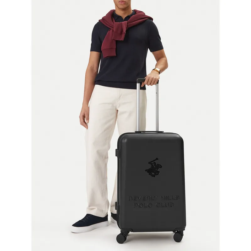 Μεσαία Βαλίτσα Beverly Hills Polo Club CEO-BHPC-M-003-08-BLACK Μαύρο