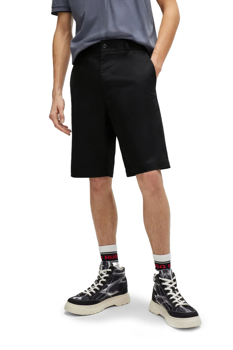 HUGO ΒΕΡΜΟΥΔΑ CHINO DARIK241 ΜΑΥΡΟ