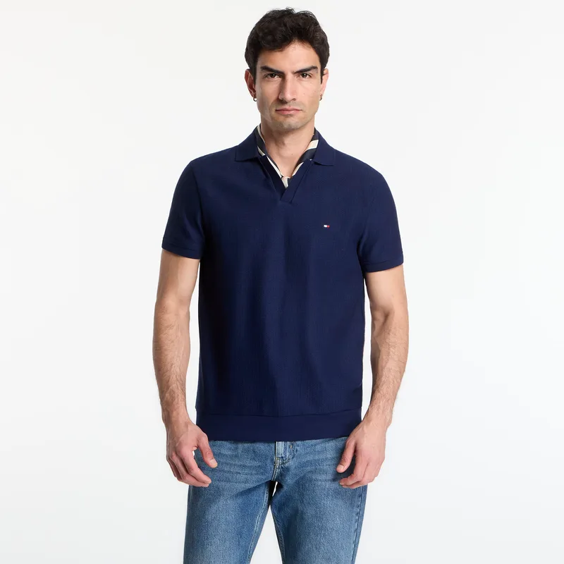 T-shirt Tommy Hilfiger Jonny Collar Texture Reg Polo Tee Carbon Navy M