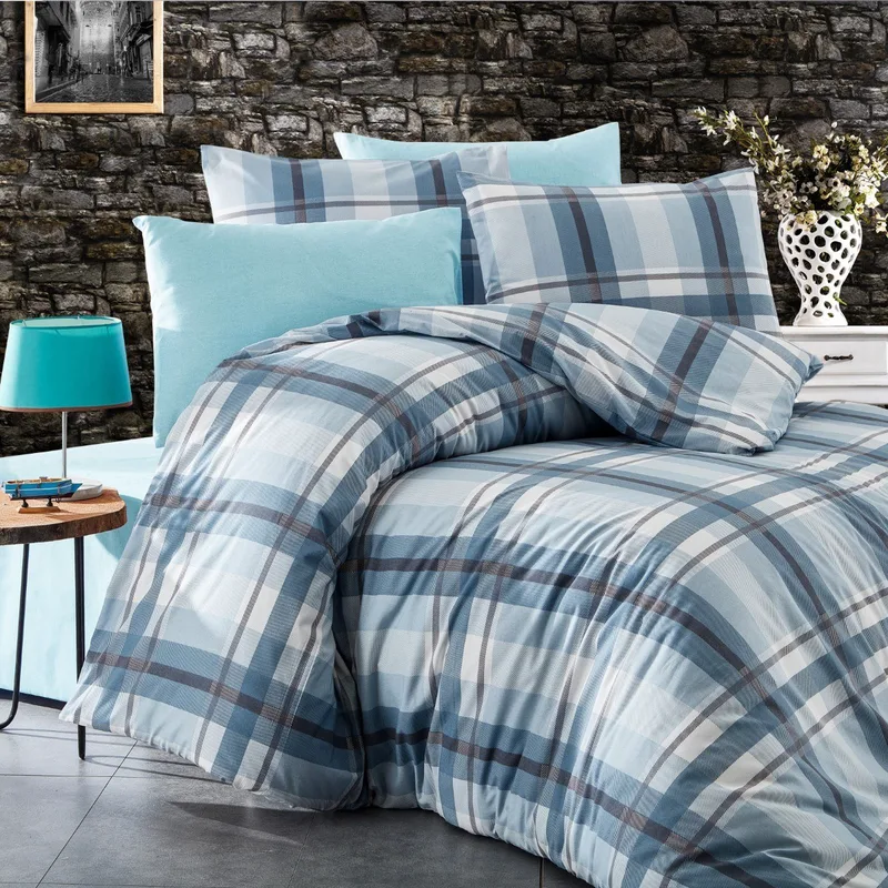 Σετ Σεντόνια Μονά 3 Τεμαχίων Dimcol Εκάβη 421 Sky Blue 160x240