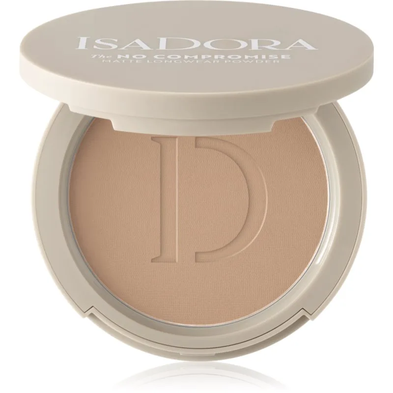 IsaDora The No Compromise Matte Longwear Powder συμπαγής πούδρα για ματ εμφάνιση απόχρωση 68 Neutral Almond 8 γρ