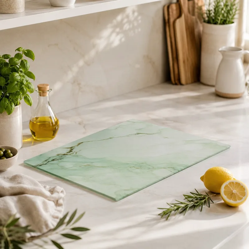 Επιφάνεια Κοπής Γυάλινη Marble 50x30cm