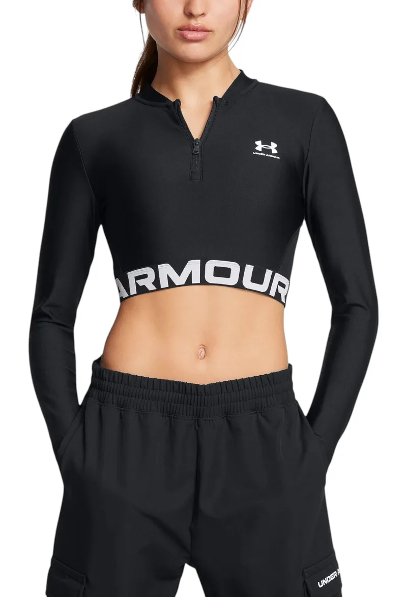 Μπλούζα Μακρυμάνικη Under Armour Heatgear Rib 1/4 Zip 1388692-001 Γυναικείο