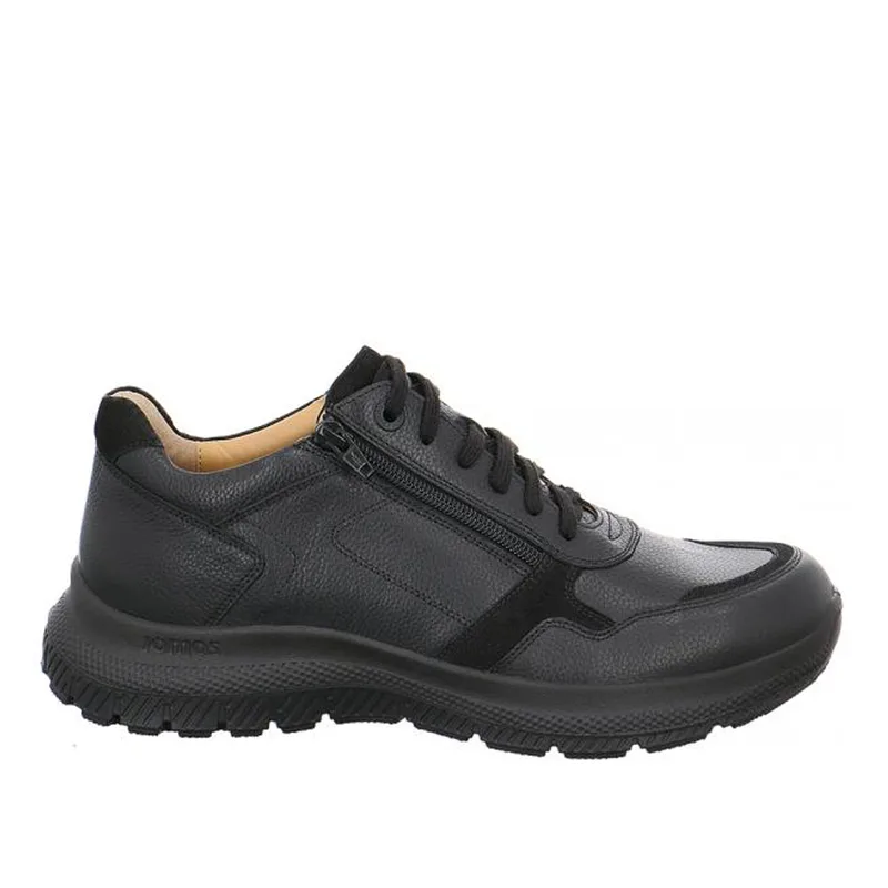 Jomos 330299289000 Aνατομικό Δερμάτινο Comfort Casual Μαύρο