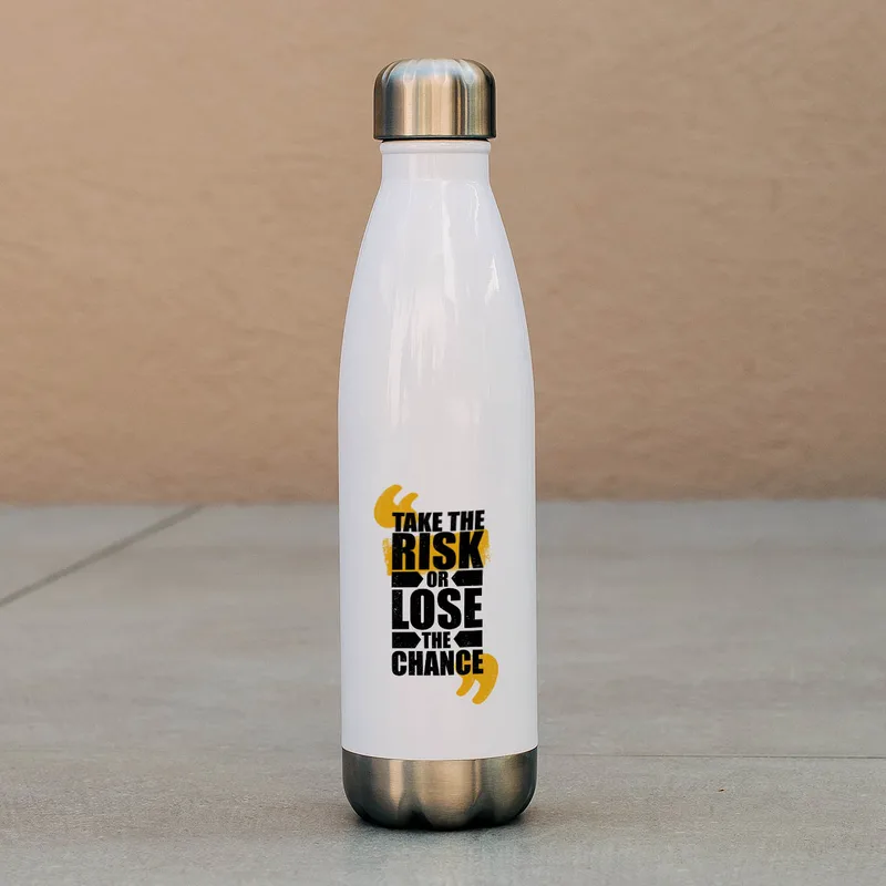 Take The Risk - Μπουκάλι Θερμός 500ml - Λευκό