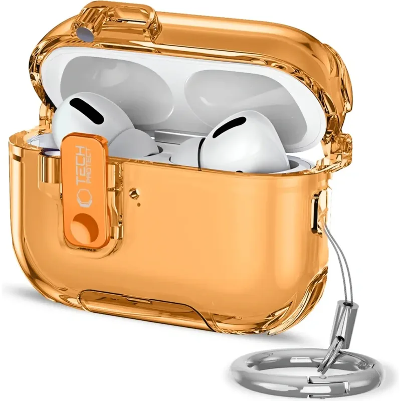 Θήκη AirPods Pro 3rd Gen Tech-Protect Bounce Pro Σκληρή με Ενσωματωμένη Βάση για Smartphones - Cosmic Πορτοκαλί (5906302392735)