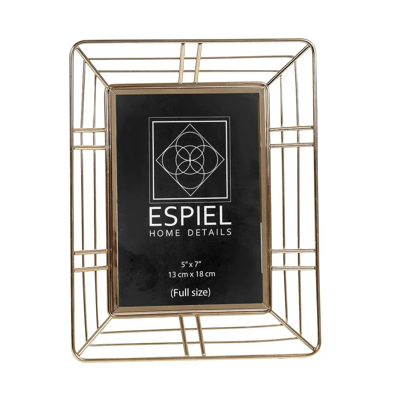 Κορνίζα Μεταλλική Χρυσή ESPIEL 15x20εκ. FAM536 (Υλικό: Μεταλλικό, Χρώμα: Χρυσό ) - ESPIEL - FAM536