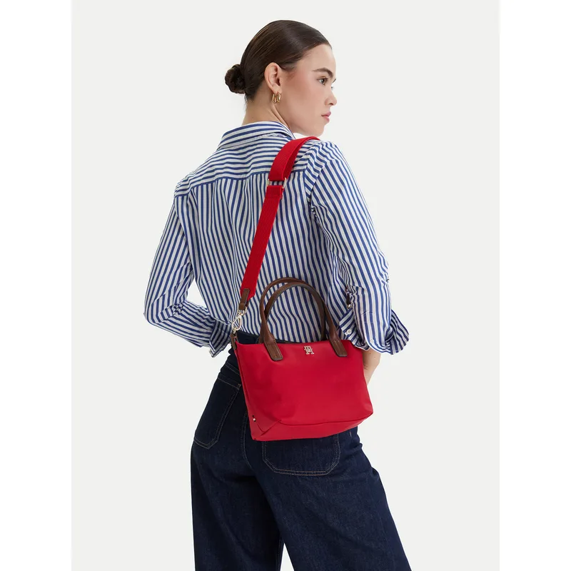 Τσάντα Tommy Hilfiger Popette Mini Tote AW0AW17709 Κόκκινο