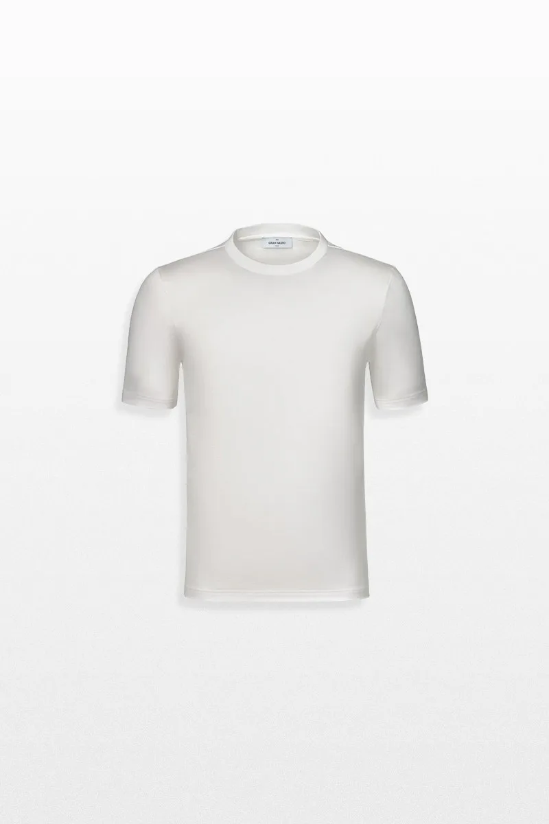 GRAN SASSO Ανδρικό Λευκό Round Neck T-Shirt