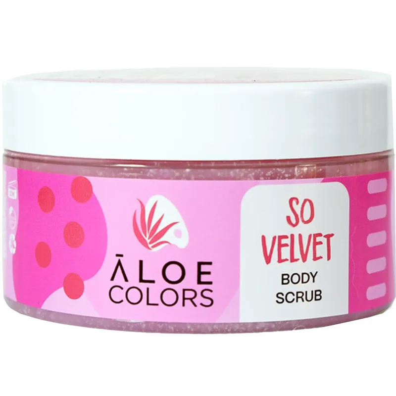 Aloe Colors So Velvet Body Scrub Απολεπιστικό Σώματος με Βιολογική Αλόη & Βιταμίνες 200ml