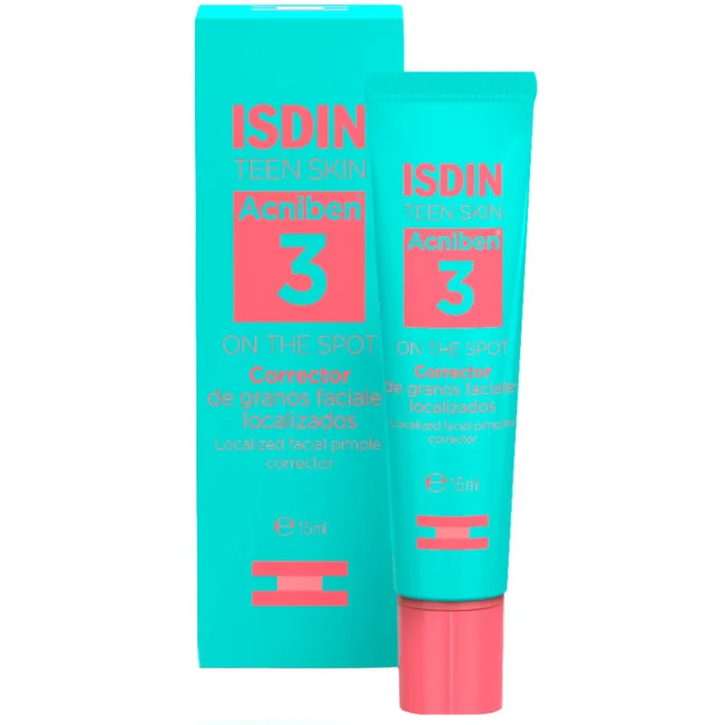 Isdin Oily Skin Acniben 3 On The Spot Corrector Τζέλ για Τοπική Χρήση που Μειώνει τα Σπυράκια Προσώπου στο Λιπαρό & με Τάση Ακμής Δέρμα 15ml