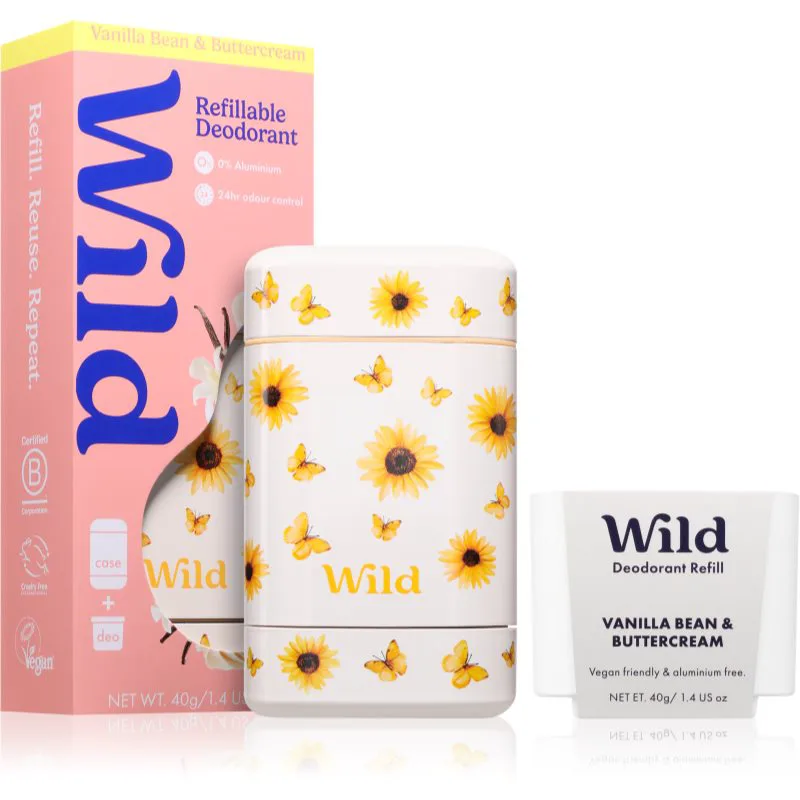 Wild Vanilla Bean Buttercream Sunflower Case στερεό αποσμητικό με θήκη 40 γρ