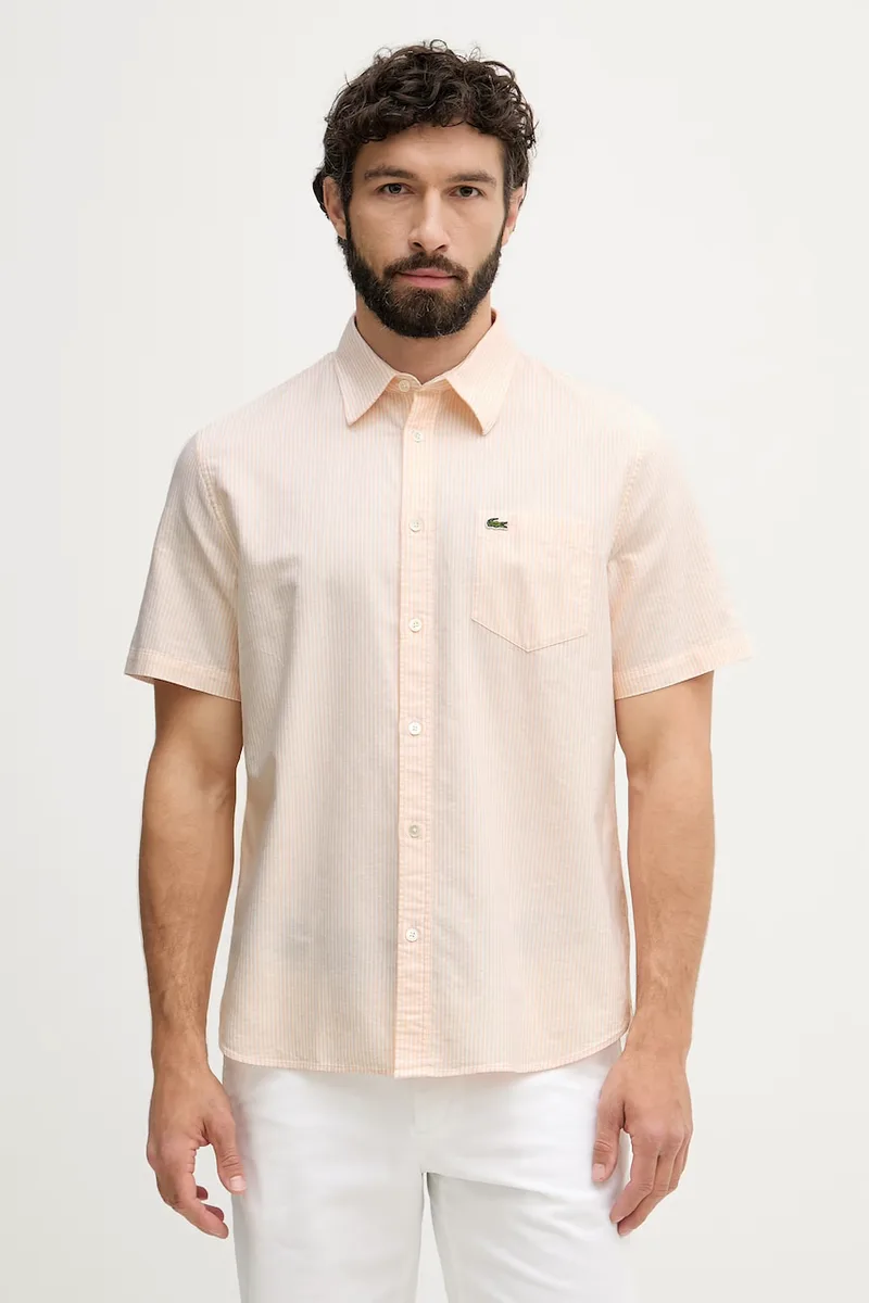 Lacoste Πουκάμισο oxford ανδρικό βαμβακερό