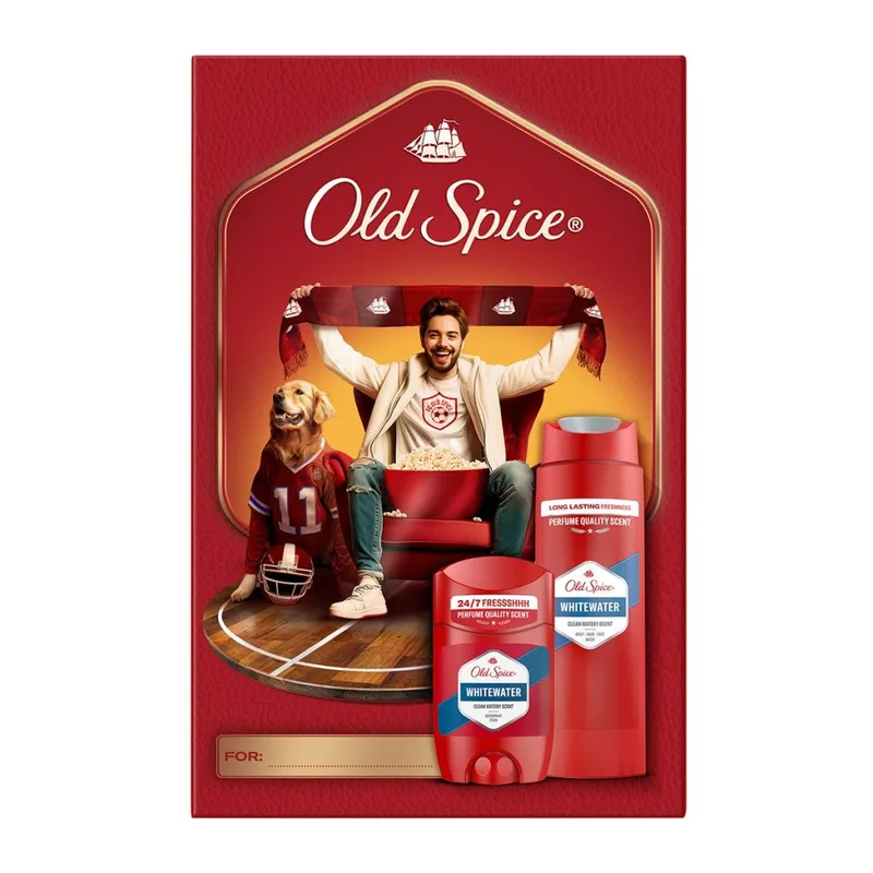 Old Spice Sports Fan Σετ Δώρου Για Άνδρες Με Αποσμητικό Στικ & Αφρόλουτρο Whitewater