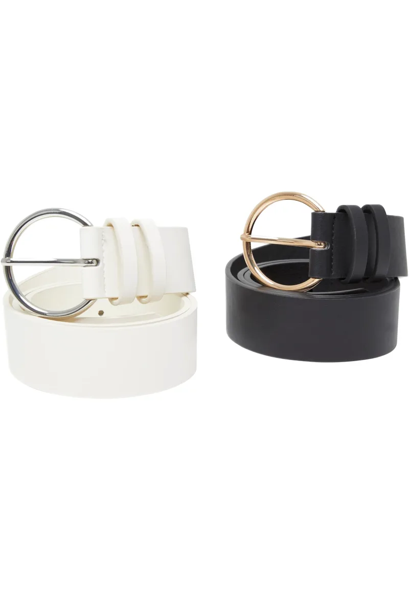 Basic PU Ζώνες 2-Pack Urban Classics TB7000A-03734 whitesand+black