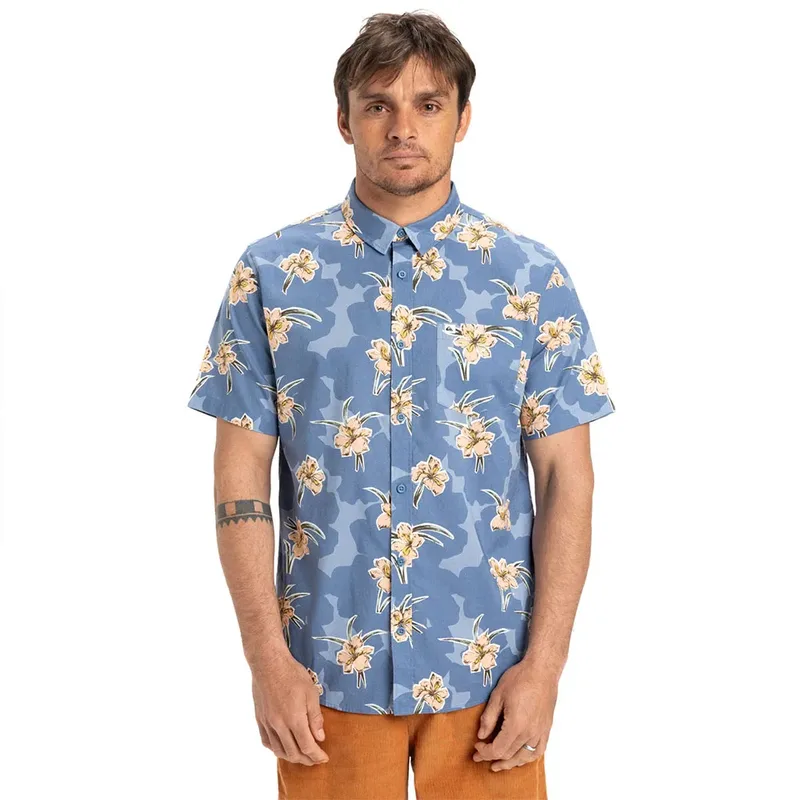 Quiksilver Ανδρικό Κοντομάνικο Πουκάμισο Apero Classic EQYWT04605-BLQ6 Μπλε