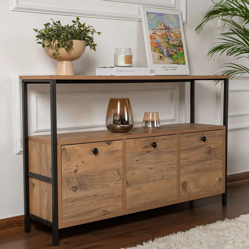 Κονσόλα Solace - Atlantic Pine, Black 241Nrd1340 (20x77x30)