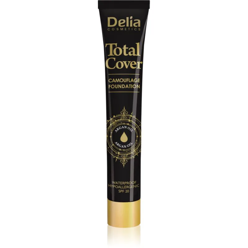 Delia Cosmetics Total Cover αδιάβροχο μεικ απ SPF 20 απόχρωση 56 Tan 25 γρ
