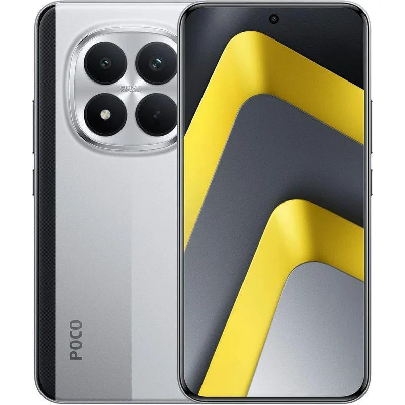 POCO M8 8GB RAM + 256GB Storage, 6.77-inch Display, 5G, Silver Color, NFC, EU Version