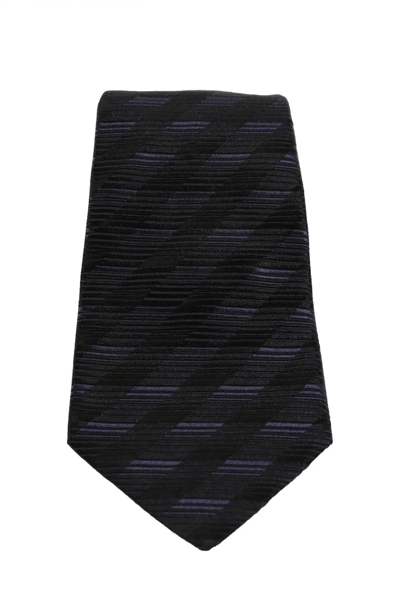 GIORGIO ARMANI ΓΡΑΒΑΤΑ 9CM ΜΙΚΡΟΣΧΕΔΙΟ ΜΑΥΡΗ