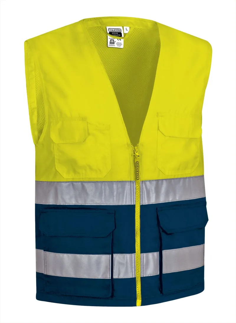 Γιλέκο Hi-Vis LISBURN Valento CHVALISAM Fluo Yellow-Orion Navy Blue