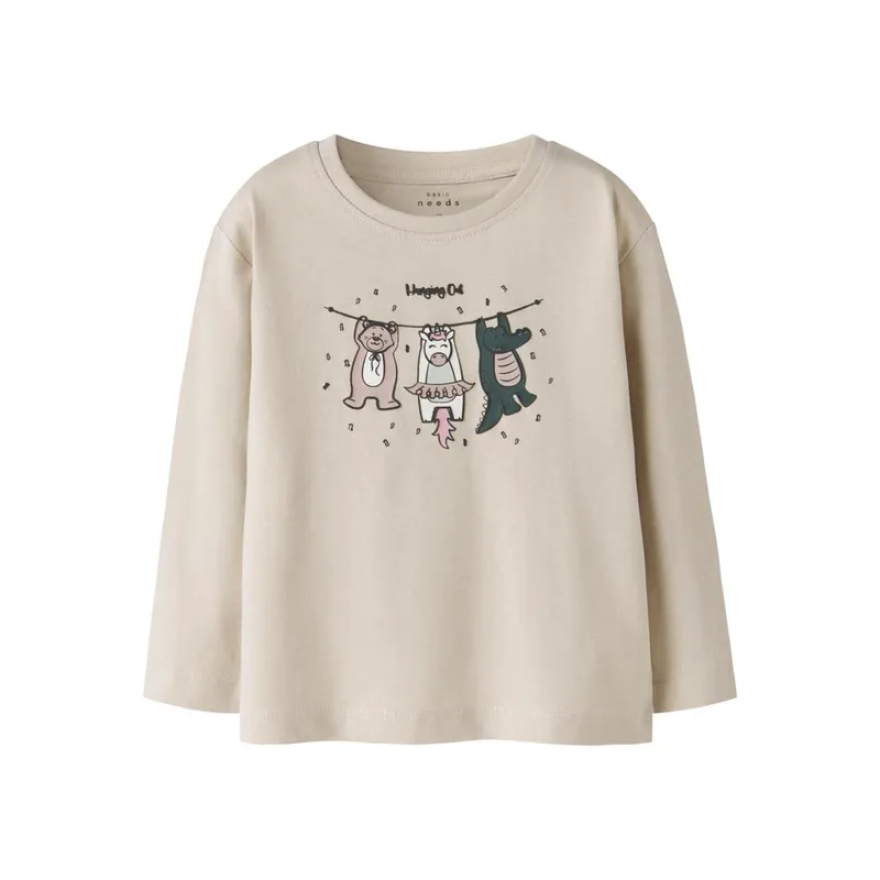 Μπλούζα μακό κορίτσι name it-13234705-Peyote-organic cotton