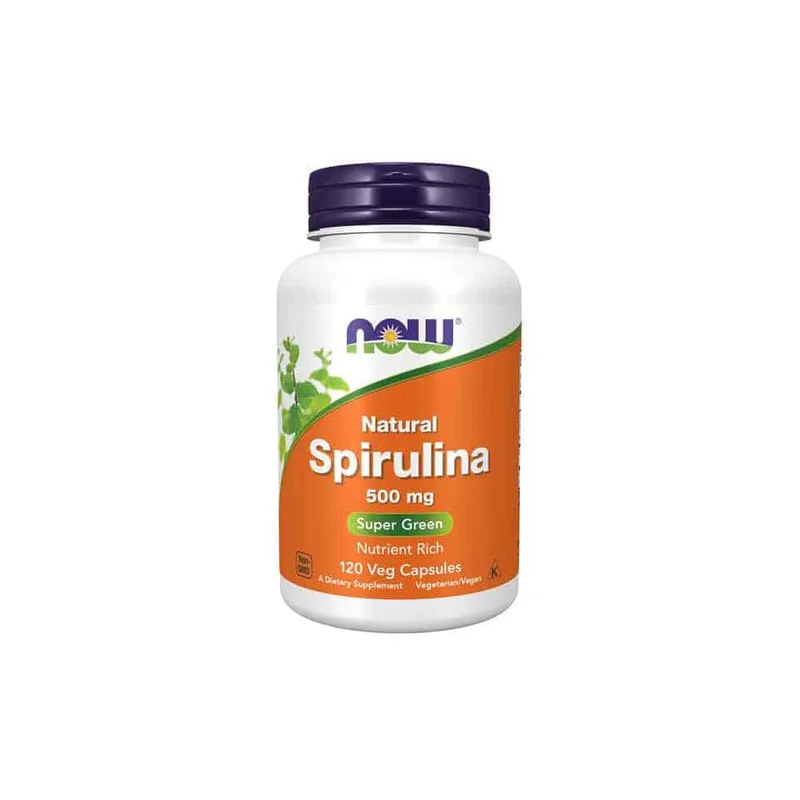 NOW Spirulina natural 500mg 100 vegan tablets