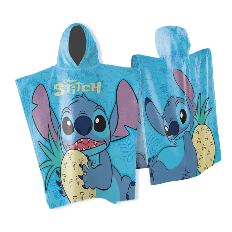 Πόντσο Θαλάσσης Quick Dry Disney Home Lilo + Stitch 539 50X100 Sky Blue 100% Microfiber