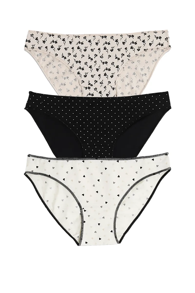 Cotonella Γυναικεία εσώρουχα Mini Slip (3 τμχ) -3487-I403-4G100