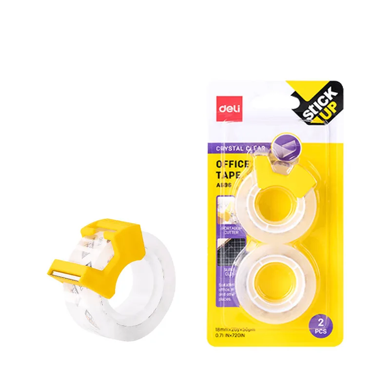 Κολλητική Ταινία Διαφανή με Βάση 18mmx27.4m x2 pcs Deli Stick Up 671371