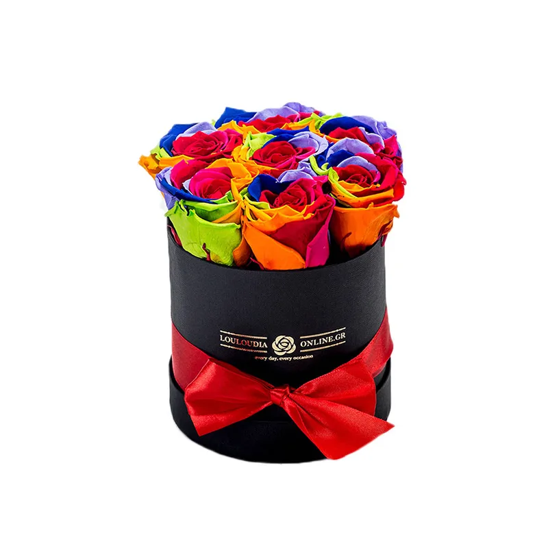 Forever Roses Rainbow Premium 12x17cm 7 τριαντάφυλλα