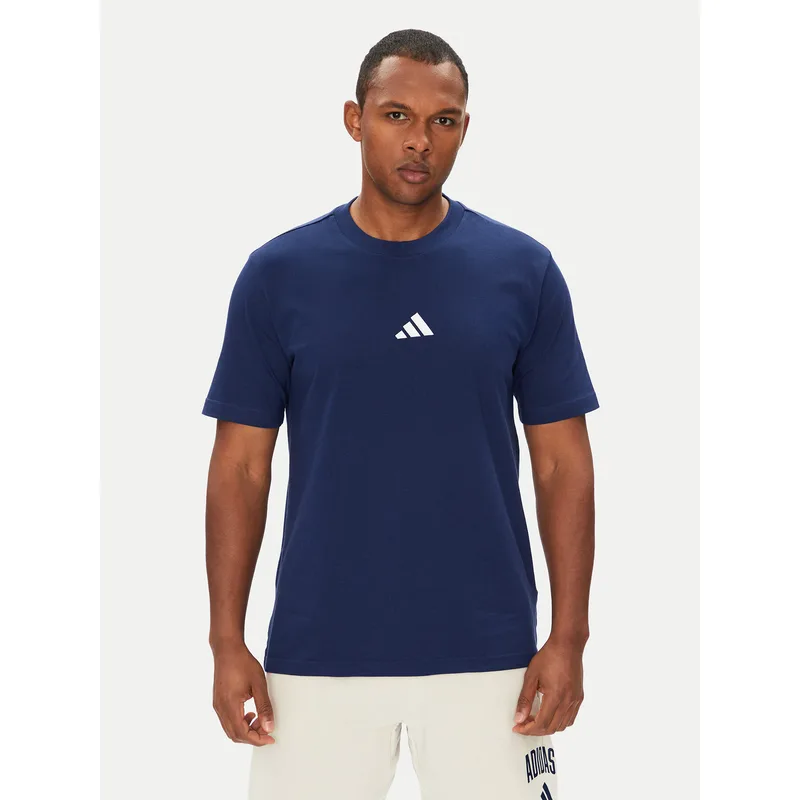 adidas T-Shirt Essentials Small Logo JF1093 Σκούρο μπλε Regular Fit
