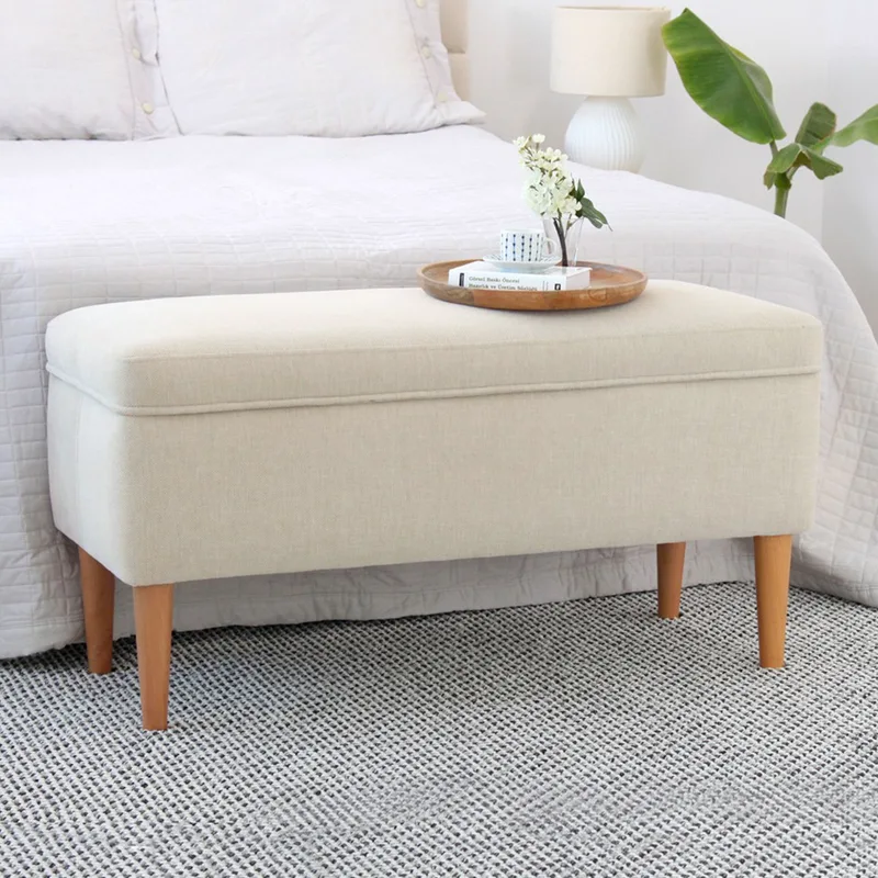 Πουφ Glend - Cream 209Flf1410 (100x50x43)