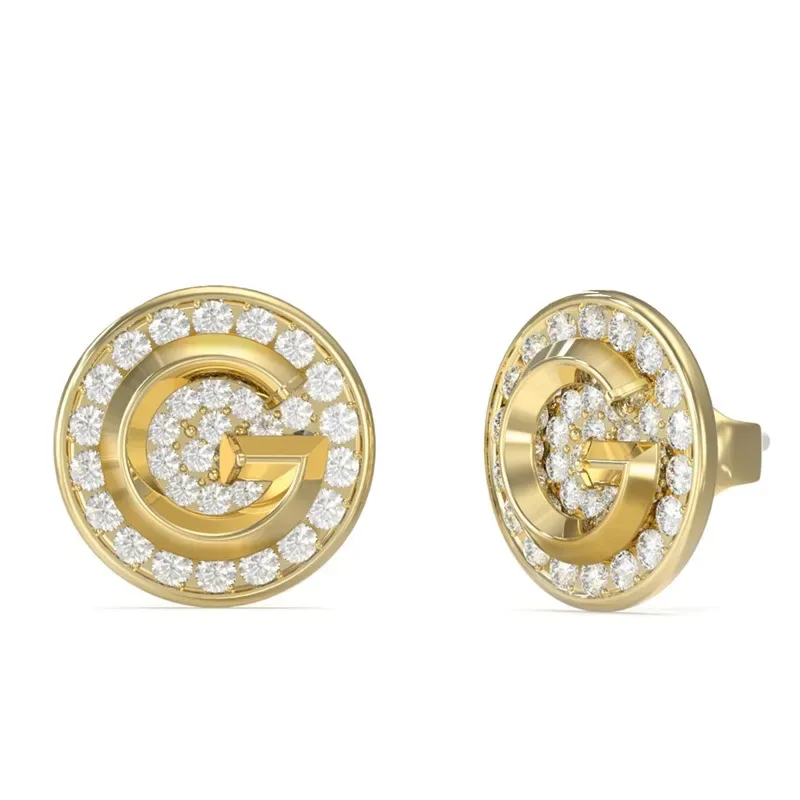 Καρφωτά σκουλαρίκια Guess G Crystal Χρυσό Stainless Steel JUBE05448JWYGT/U JUBE05448JWYGT/U Ατσάλι