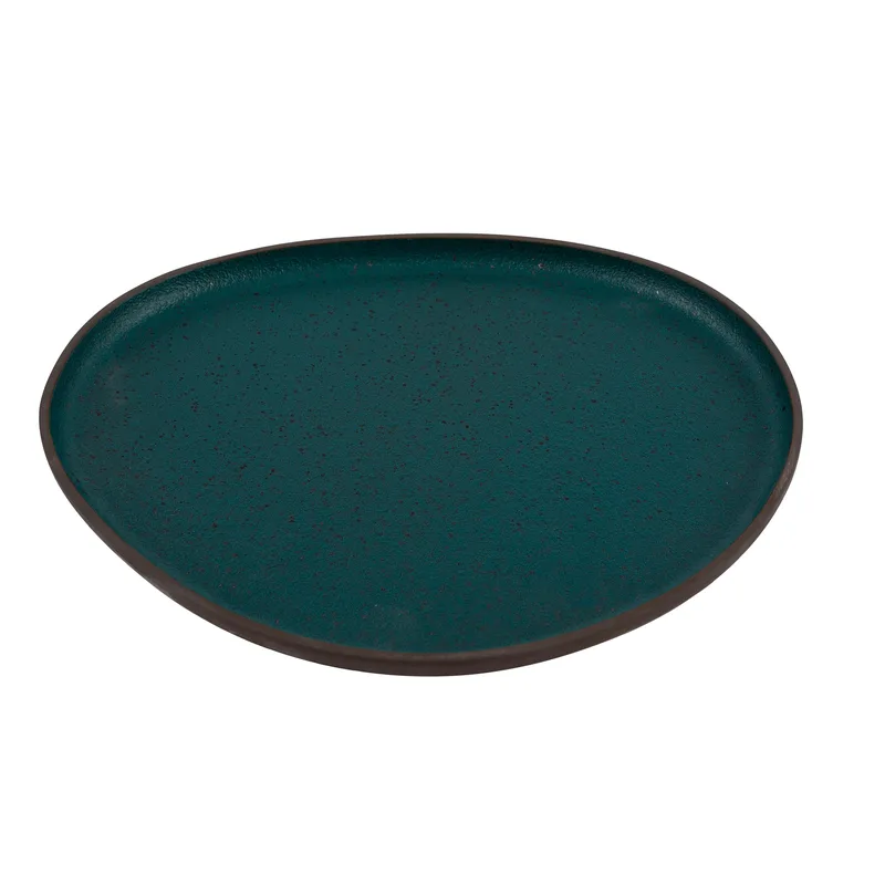 Πιατέλα Πορσελάνης Στρογγυλή Granite Petrol 34cm