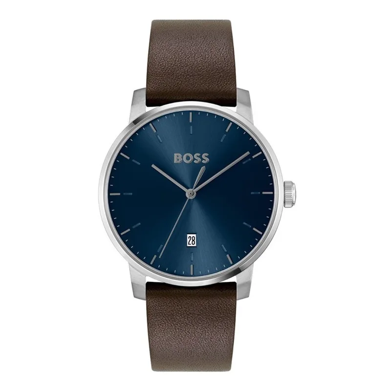 BOSS Dean Blue Dial Leather Strap 1514160