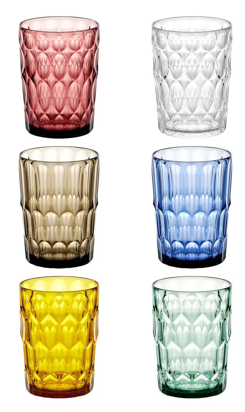 Guzzini Vanity ποτήρια Νερού - Αναψυκτικού Σετ 6 Τμχ. Multi Color 480ml