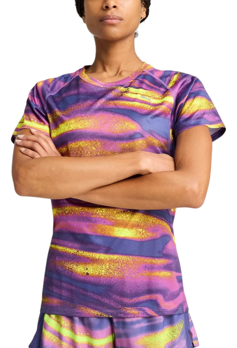 Μπλούζα Κοντομάνικη Puma W Run Velocity Aop Tee 526577-89 Γυναικείο