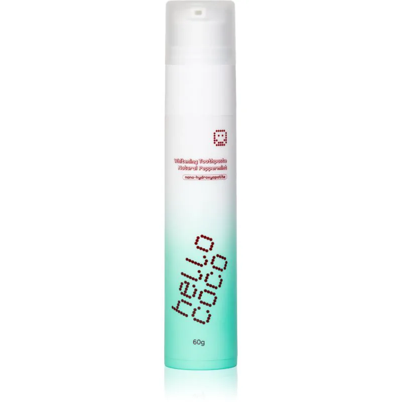 hello coco Toothpaste Peppermint λευκαντική οδοντόκρεμα 60 γρ