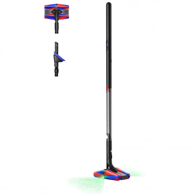 Κάθετη ηλεκτρική σκούπα Dyson PencilVac Fluffycones 492689-01, 55 AW, 30 λεπτά, 80 ml, 140000 Hyperdymium™, Εξαιρετικά λεπτή σχεδίαση, Φωτισμός LED, Μαύρο