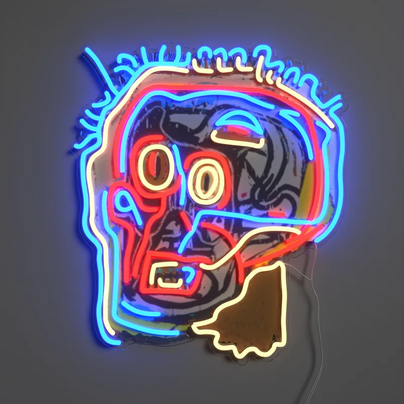 Επιτοίχιο Φωτιστικό Neon LED 50 x 58cm - Untitled (Head) YP x Jean Michel Basquiat
