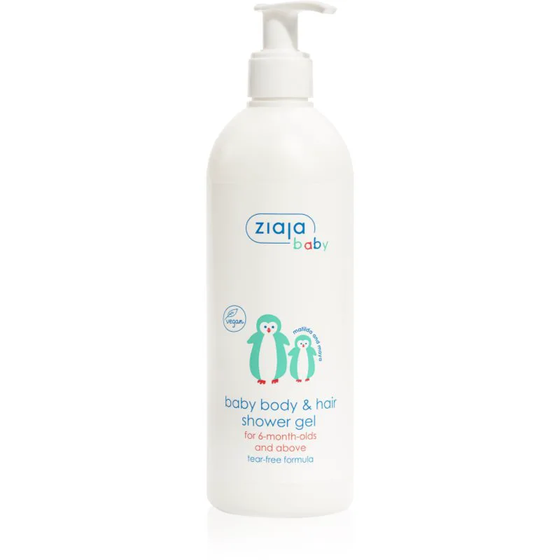 Ziaja Baby τζελ για ντους για σώμα και μαλλιά 2 σε 1 400 ml