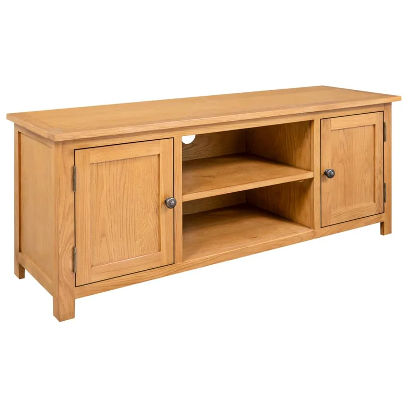 vidaXL Έπιπλο Τηλεόρασης 110 x 35 x 44 εκ. από Μασίφ Ξύλο Δρυός