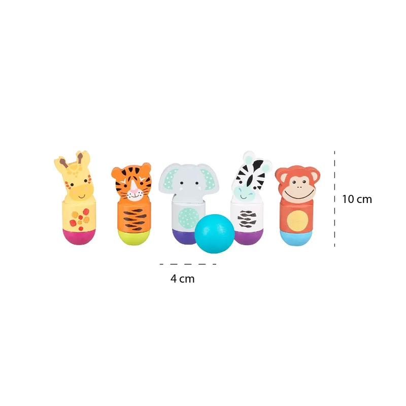 Μπόουλινγκ Jungle Animals Πορτοκαλί Tree Toys