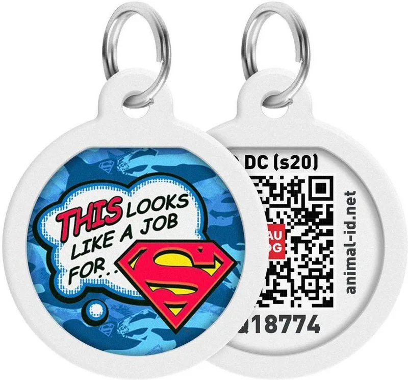 ΤΑΥΤΟΤΗΤΑ WAUDOG METAL PET TAG WORK FOR SUPERMAN (25MM)