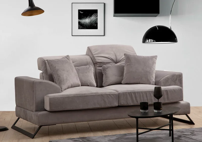 Διθέσιος Καναπές Frido - Light Grey 560Are1522 (100x92x185)