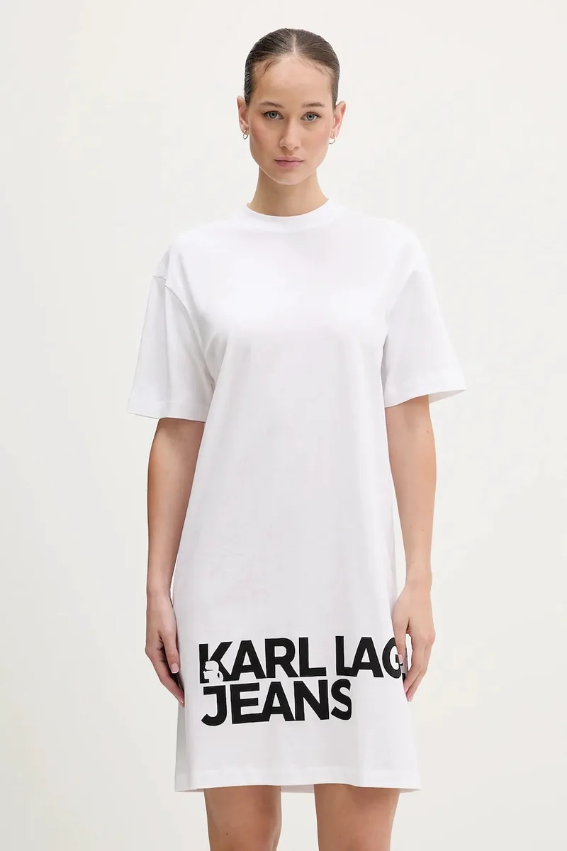 Karl Lagerfeld Jeans φόρεμα βαμβακερό