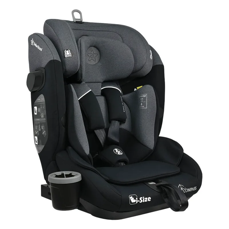 Κάθισμα Αυτοκινήτου Bebe Stars Compass Isofix I-Size 76-150Cm Steel Grey