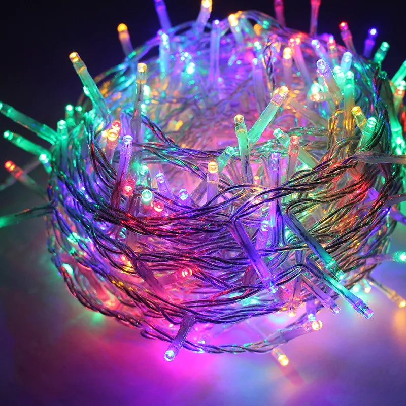 Λαμπάκια 140 LED Πολύχρωμα RGB με Διάφανο Καλώδιο