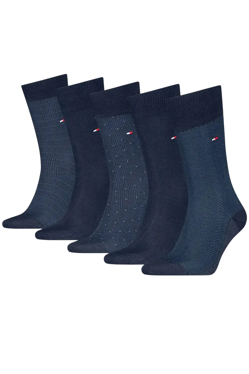 Tommy Hilfiger Ανδρικές κάλτσες σε ειδική συσκευασία TH Men Sock Gift Box herringbone dot (Συσκ. με 5 ζέυγη)-701235374-001